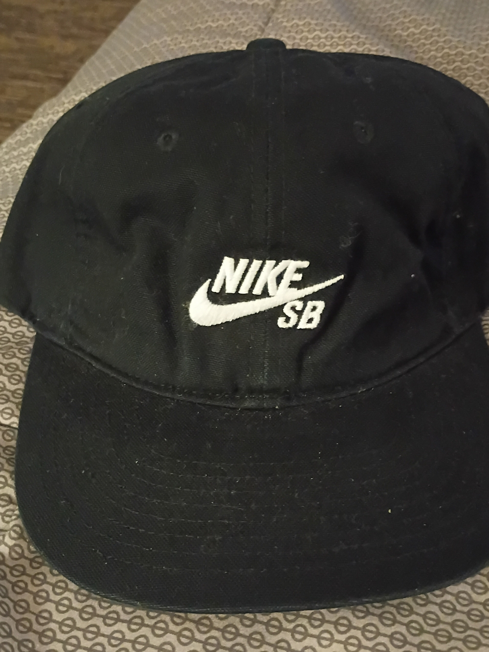 Nike Black Baseball Cap with White SB Logo